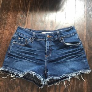 Dark wash shorts